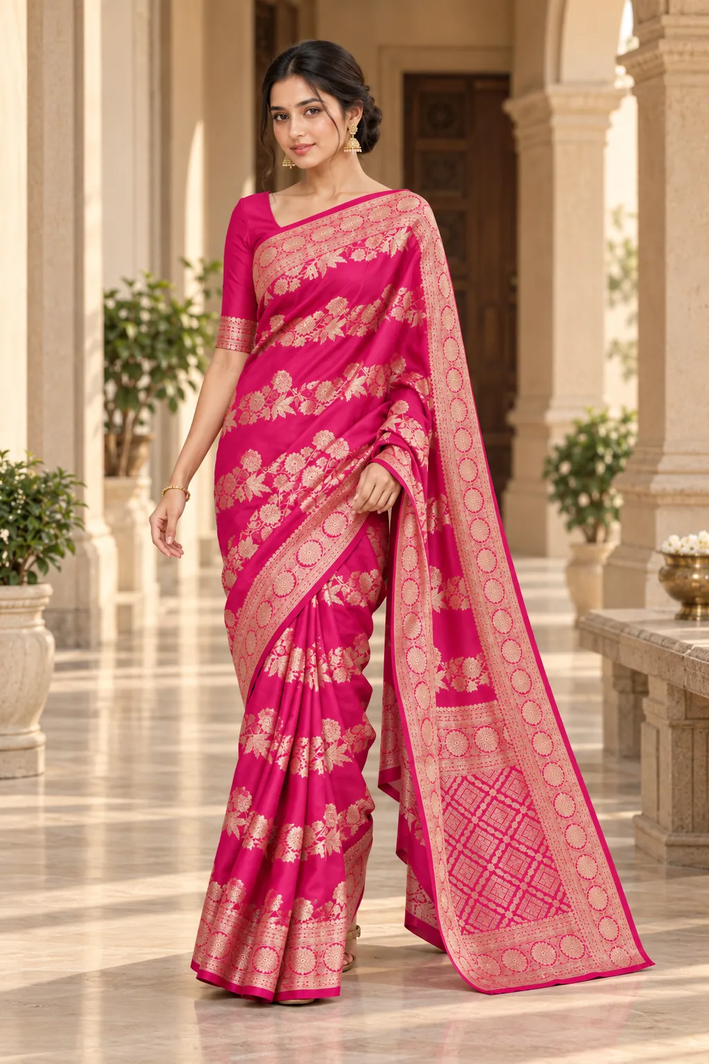 KSS Festive Saree with Floral Motifs - (2)