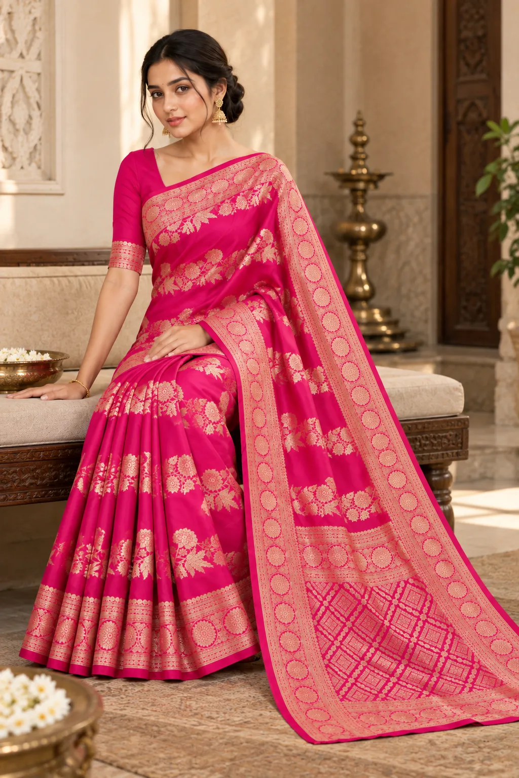 KSS Festive Saree with Floral Motifs - (5)